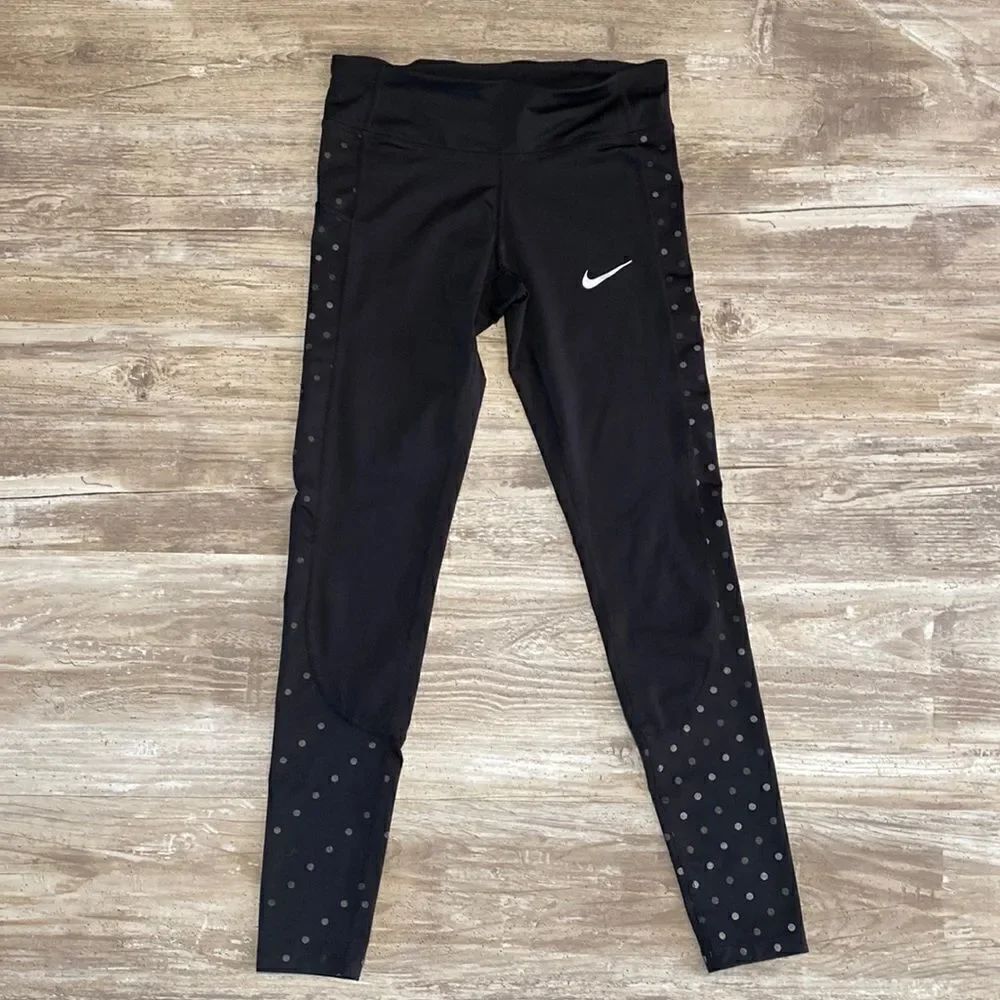 Nike Dri-Fit Leggings Athletic Workout Wear Black Womens Size Small